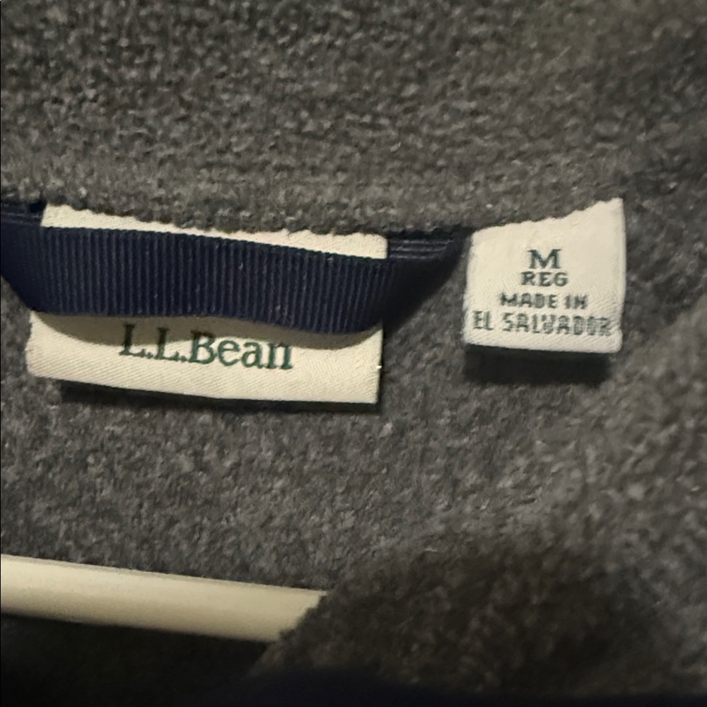 L.L. Bean Women’s Gray Quarter-Zip Fleece Pullover – Size Medium - Picture 2 of 8